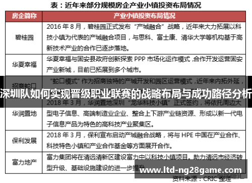 深圳队如何实现晋级职业联赛的战略布局与成功路径分析